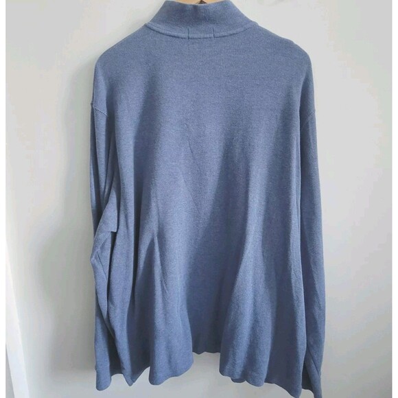 Polo Ralph Lauren ESTATE RIB Men's 1/4 Zip Light Blue Size XXL Sweater - Picture 5 of 14